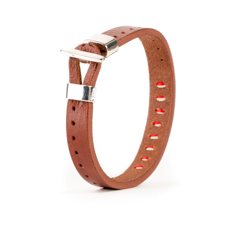 Pulsera Piel Cosida Bicolor