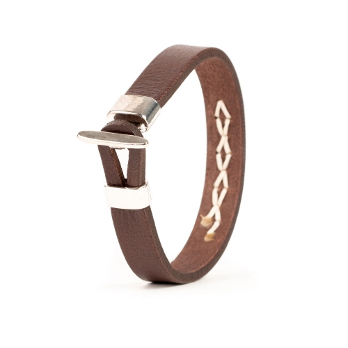 Pulsera Piel Cosida Rombos