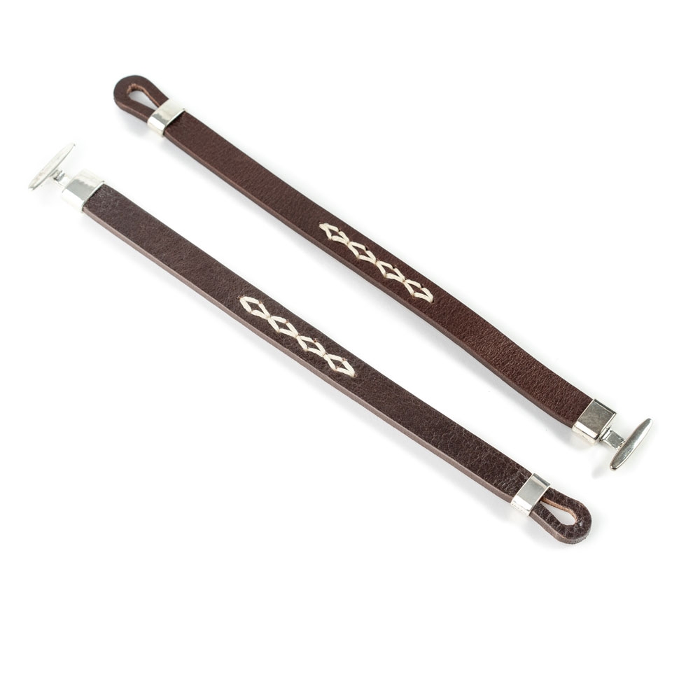 Pulsera Piel Cosida Rombos