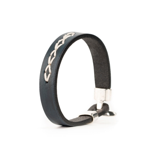 Pulsera Piel Cosida Rombos