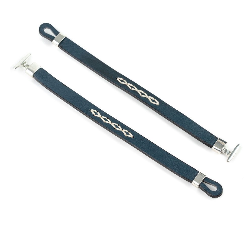 Pulsera Piel Cosida Rombos