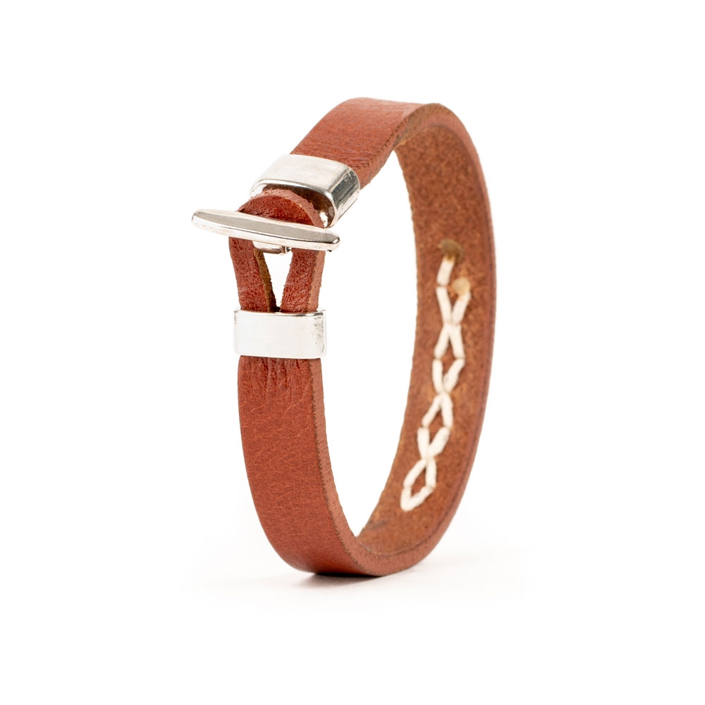 Pulsera Piel Cosida Rombos