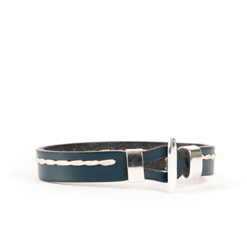 Pulsera Piel Cosida Cadena